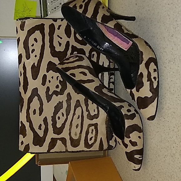 Large size Cheetah print envelope handbag size 9 matching heels 👠 - Picture 1 of 16